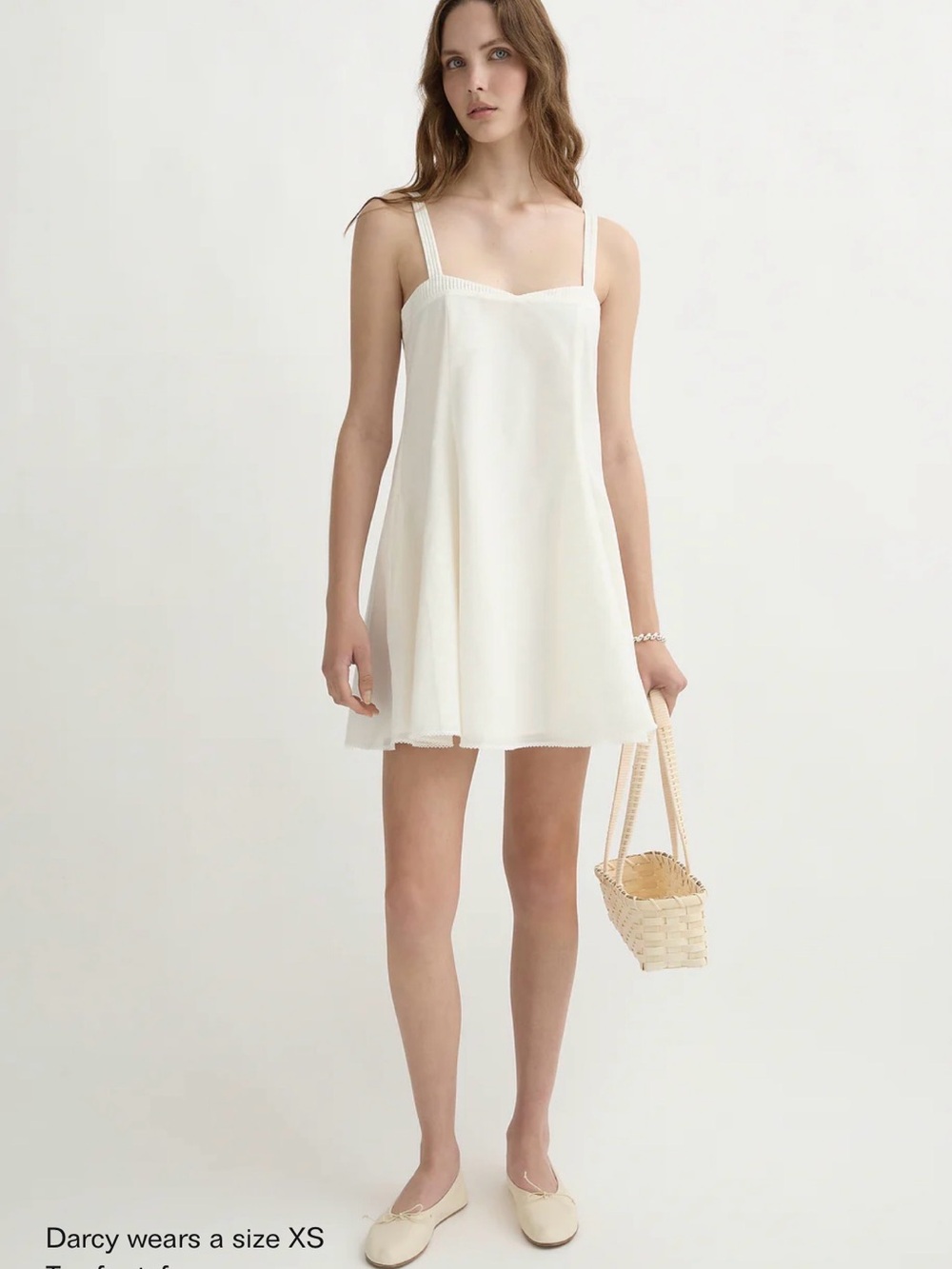 Posse Cream Sundress with Square Neck